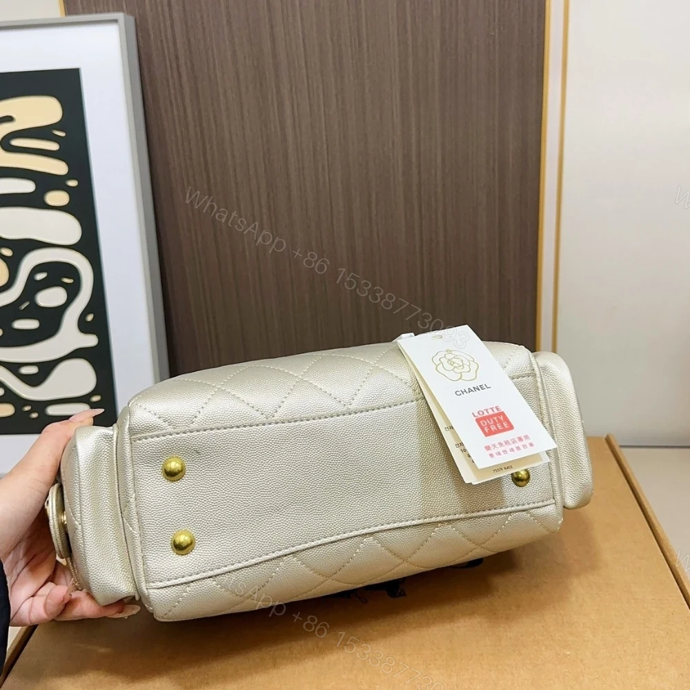 View 4 of Chanel Small Bowling Bag Light Beige 25Cm