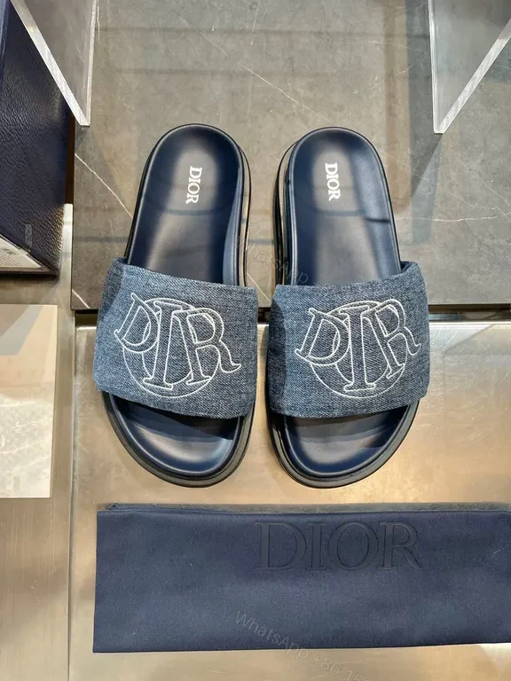 View 8 of Denim Monogram Luxe Slide: Everyday Couture Footwear