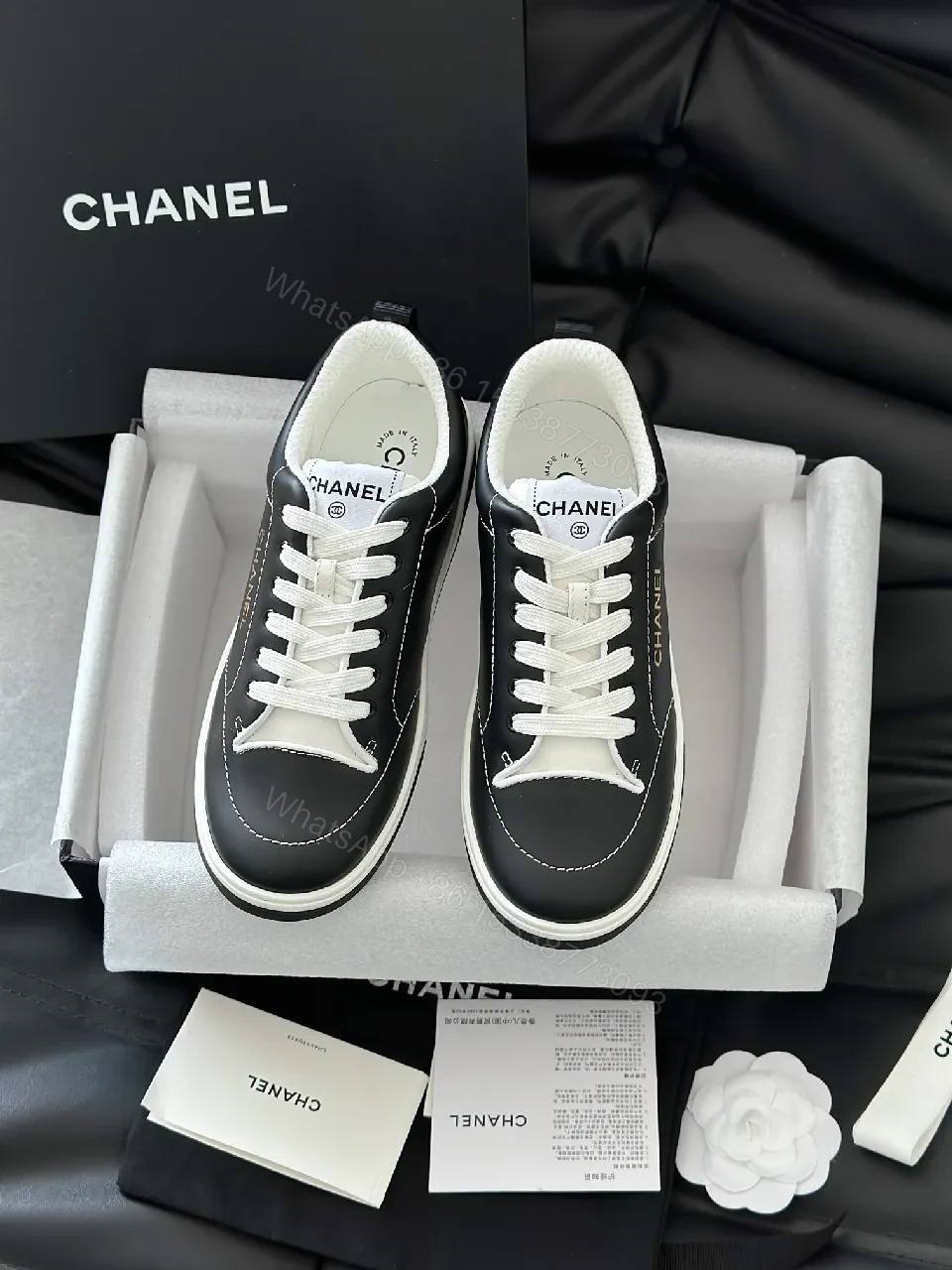 View 5 of Black Leather Sneakers - Minimalist Luxury, Everyday Comfort