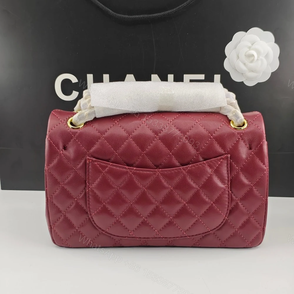 View 7 of Chanel Classic 11.12 Handbag Gold Tone Metal Burgundy 25Cm A01112 Y04059 NZV44