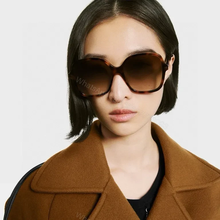 View 5 of Ivory-White Acetate Sunglasses: Luxe Oversized Glasses with LV Detail