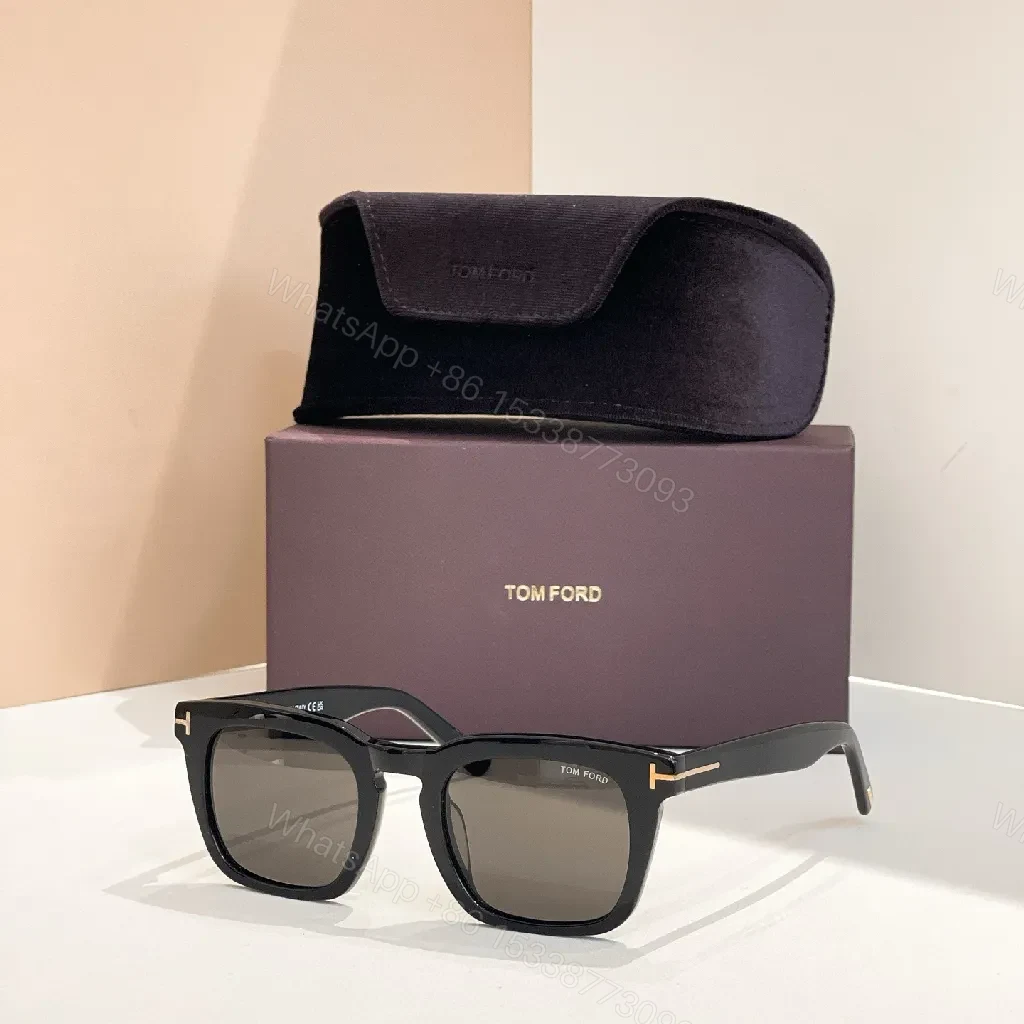 View 5 of Tortoiseshell Acetate Square Sunglasses with Gold Accents