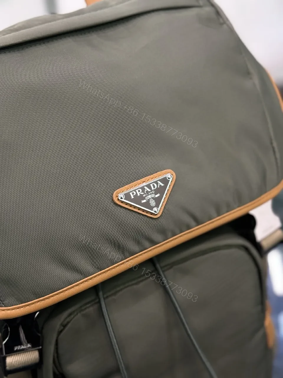 View 4 of All-Season Luxe Utility Backpack: Sleek, Durable Leather-Trim Nylon
