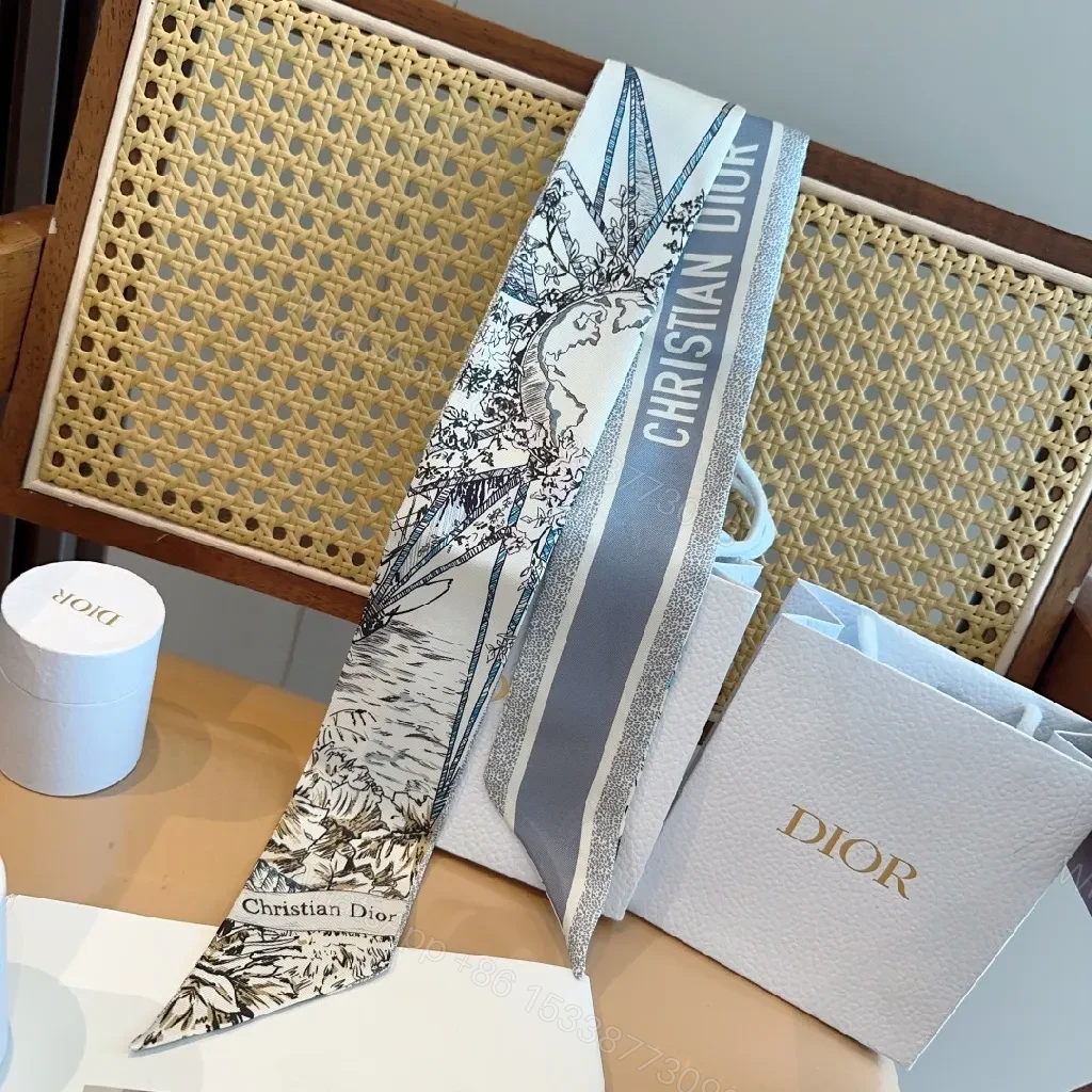 View 7 of Textured Botanical Scarves: Luxe Patterned Accessory Style