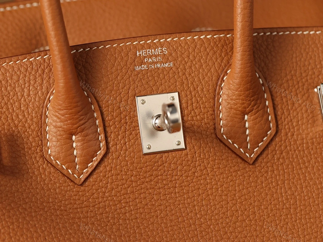 View 12 of 獨家正品級別高仿HermesBirkin25系列金棕銀扣