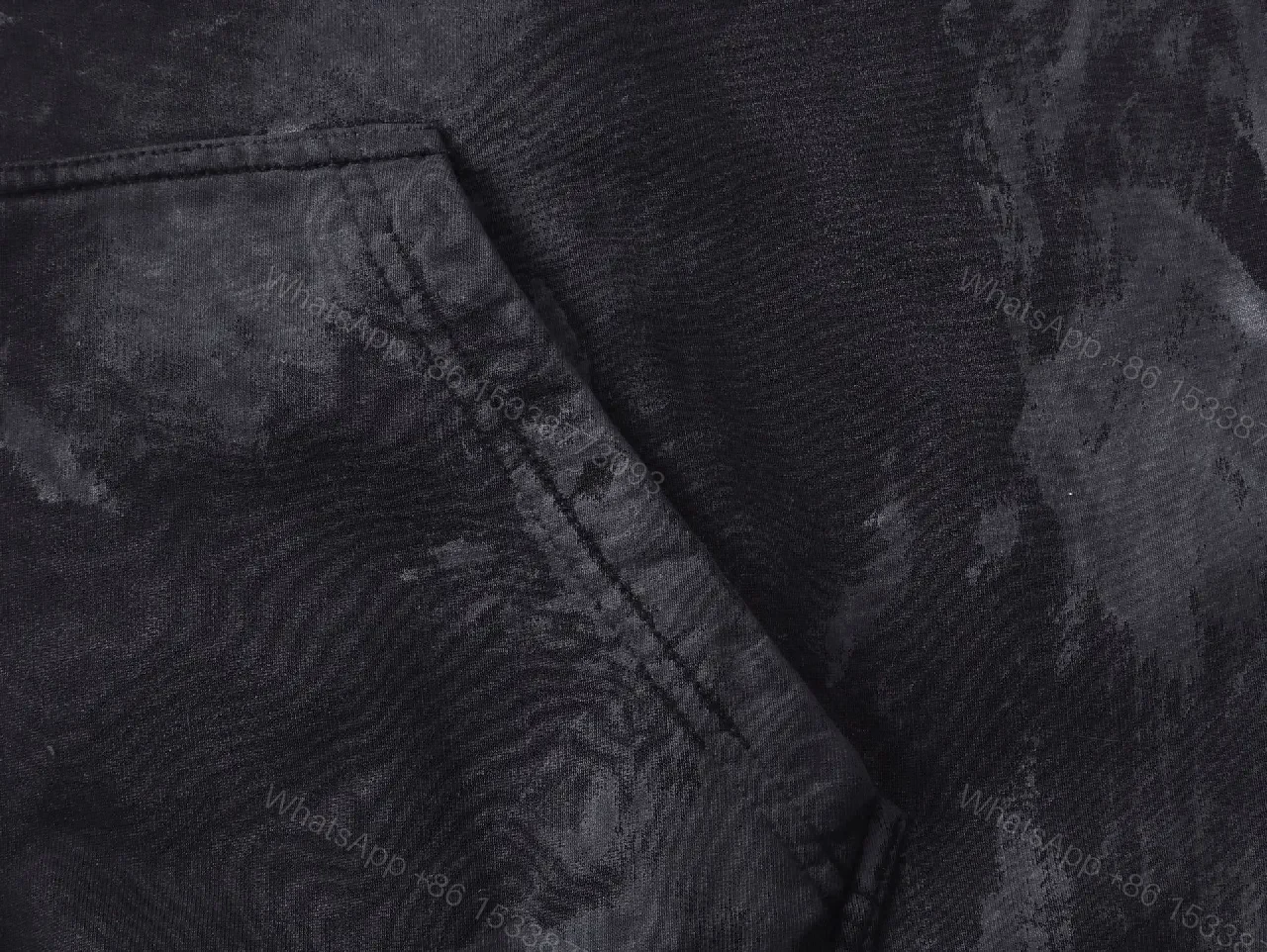 View 2 of Bold Tie-Dye Black Hoodie: Signature Details, Streetwear Essential