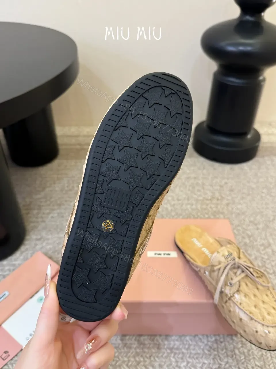 View 5 of Golden Corkscrew Miu Miu Clogs Sandals