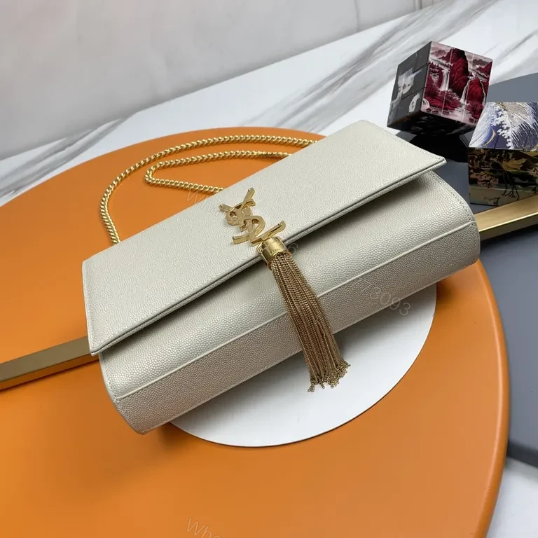 View 9 of Chic Soft-Grain Clutch: Gold-Hardware, Convertible Strap Bag