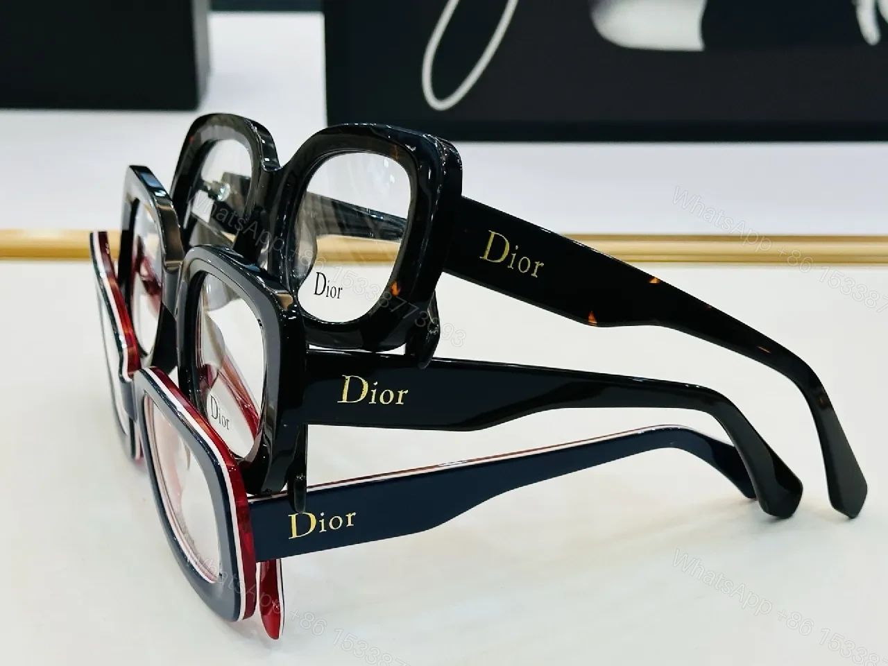 View 2 of Oversized Dioré Frame Eyewear: High-Gloss Acetate, Luxe, Bold Statement