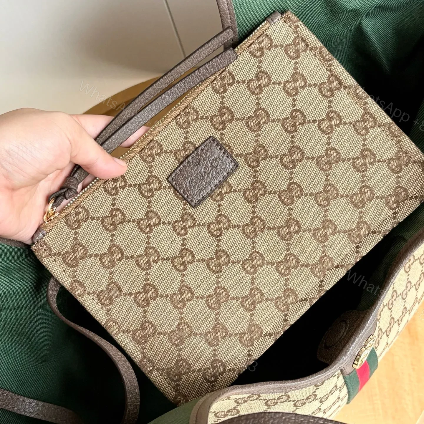 View 7 of Gucci Giglio Tote Brown Top quality 1:1 Replica
