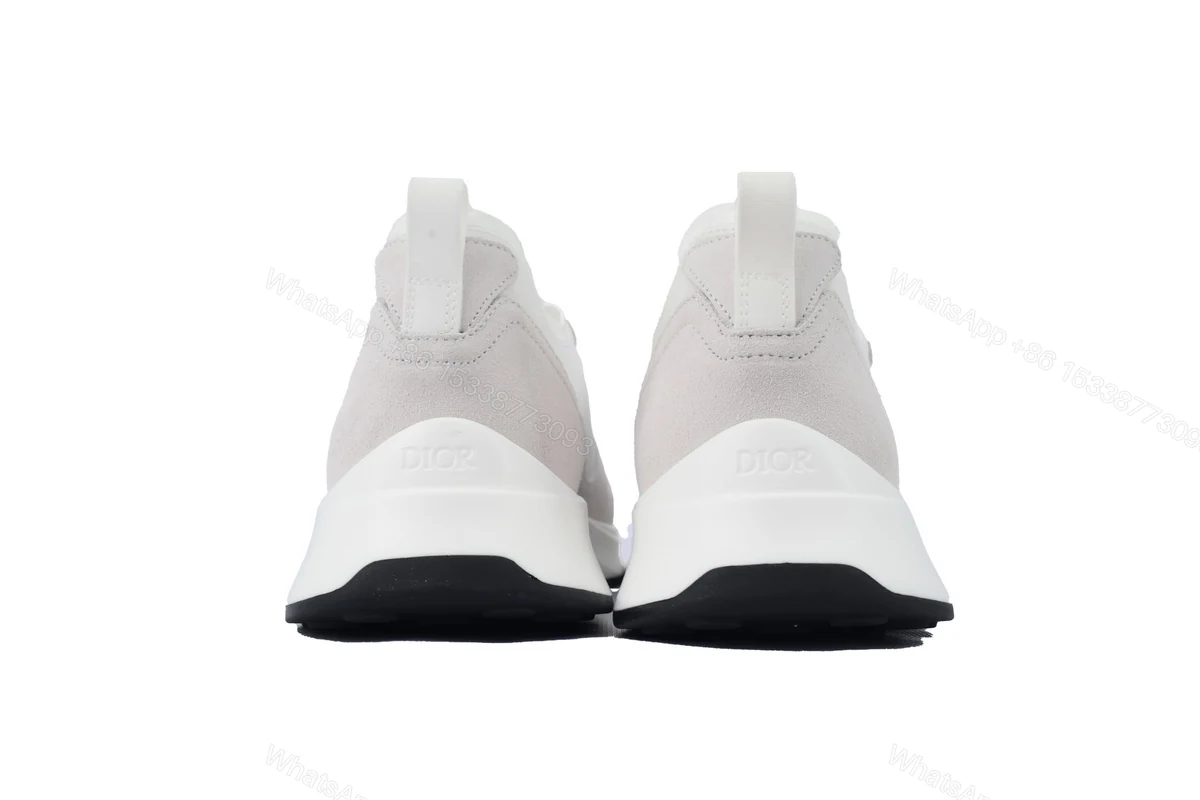 View 3 of Dior B25 Runner White Oblique Suede 3SN259YTR_H069