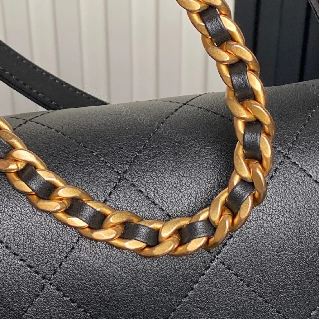 View 8 of Quilted Leather Handbag: Compact Luxury, Gold Hardware
