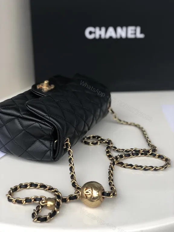View 4 of Chic Quilted Chain Bag: Luxury Compact crossbody silhouette