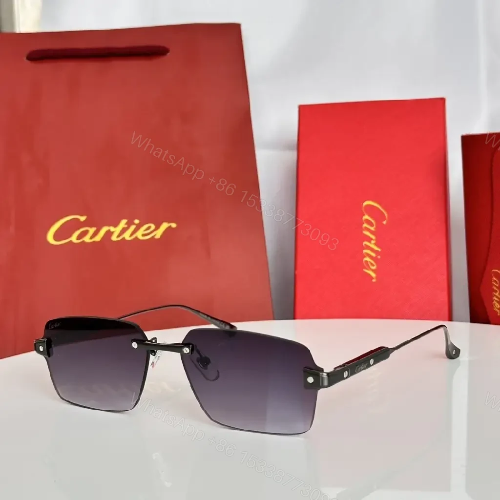 View 7 of Chic Rectangular Sunglasses: Luxe Hardware, Gold-Tone Edge