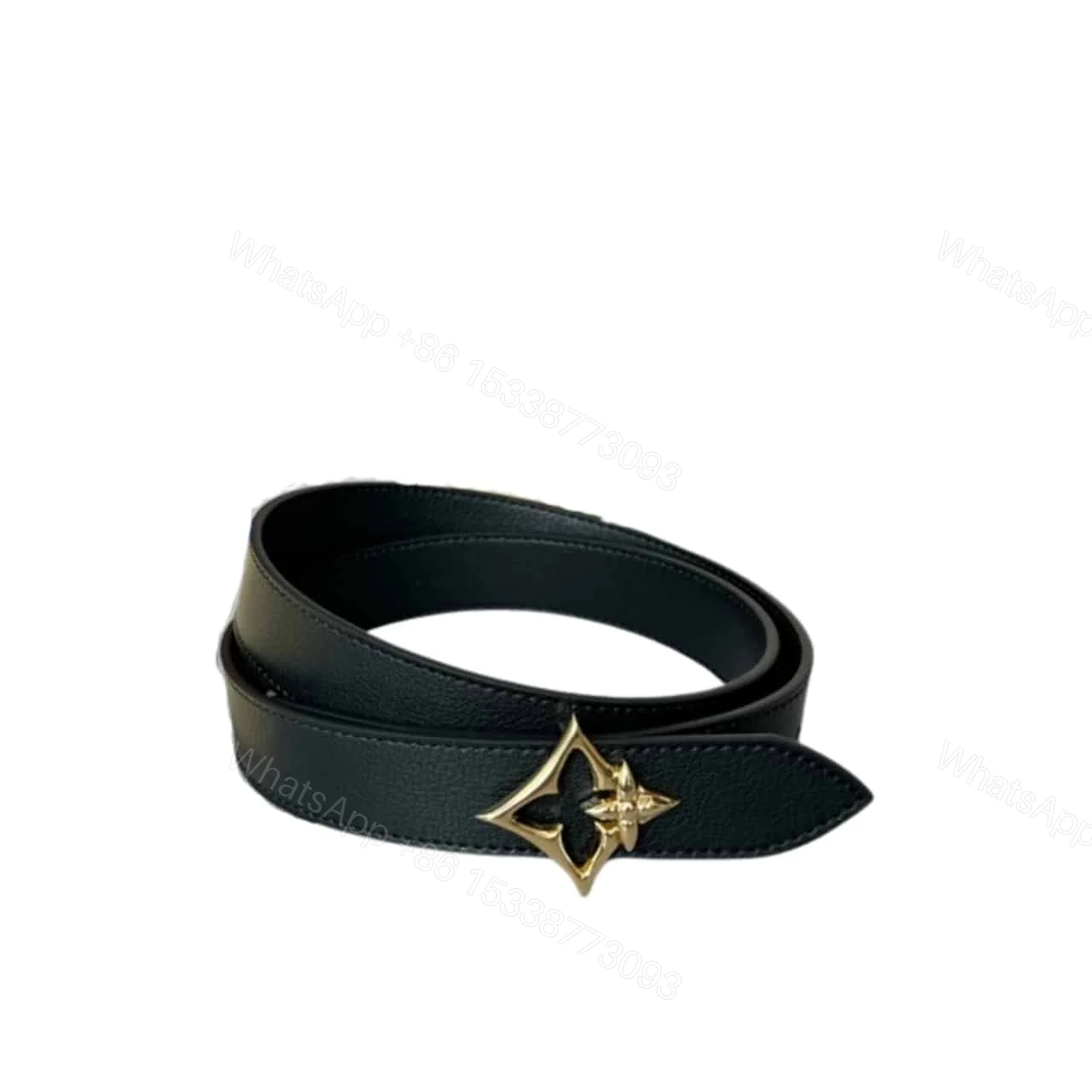 LOUIS VUITTON LV FLOWERGRAM BELT 25MM BLACK — view 1