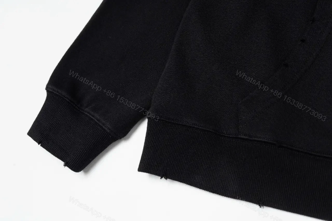 View 2 of Minimalist Black Hoodie – Subtle Dior Detail Luxury Streetwear