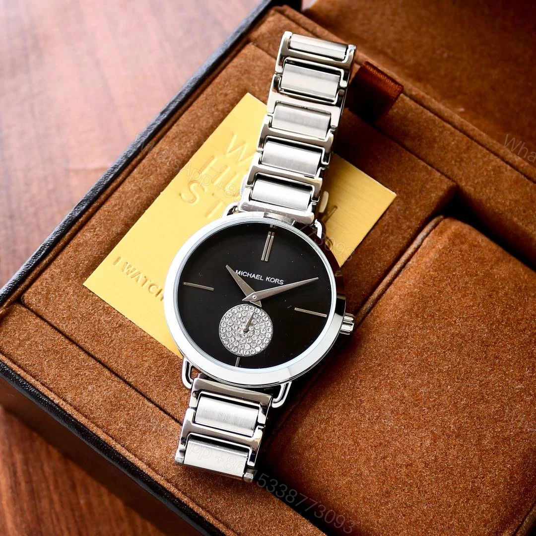 View 4 of First Copy Michael Kors Portia Japan Watch For Women Silver Black