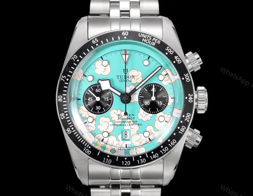 View 2 of Tudor Pop Art Chronograph Tiffany Blue Dial Steel Bracelet Ultimate 41MM TUDOR-POP-CHRONO-41-TIFFANY-STEEL