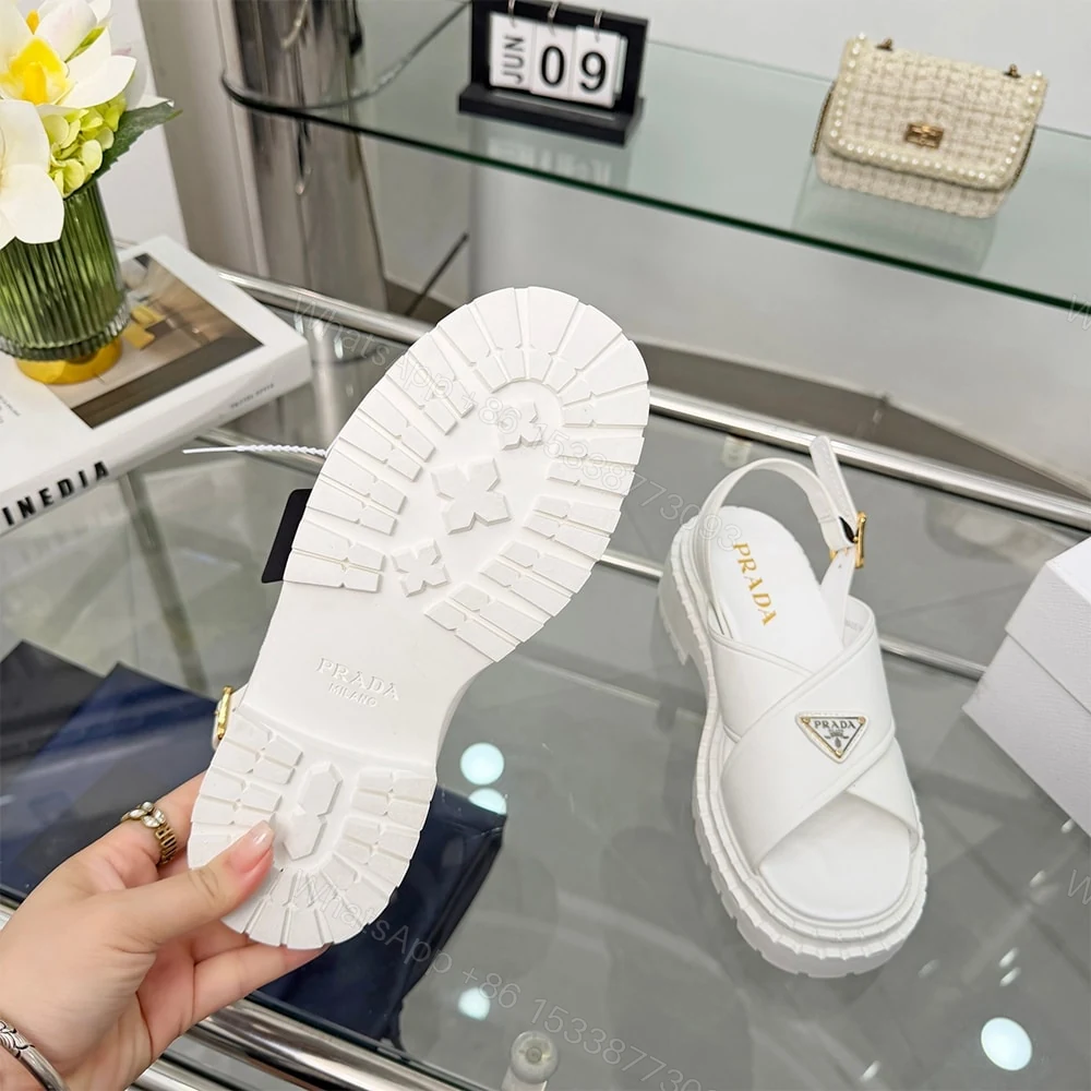 View 8 of PRADA Leather sandals 749453