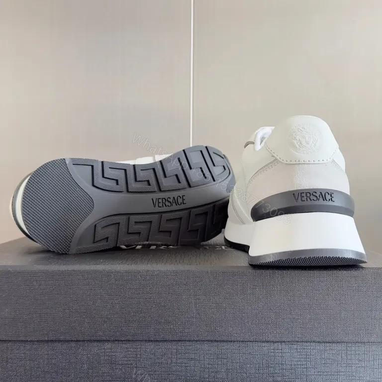 View 9 of Versace-Inspired White Leather Sneakers: Lux, Everyday Chic