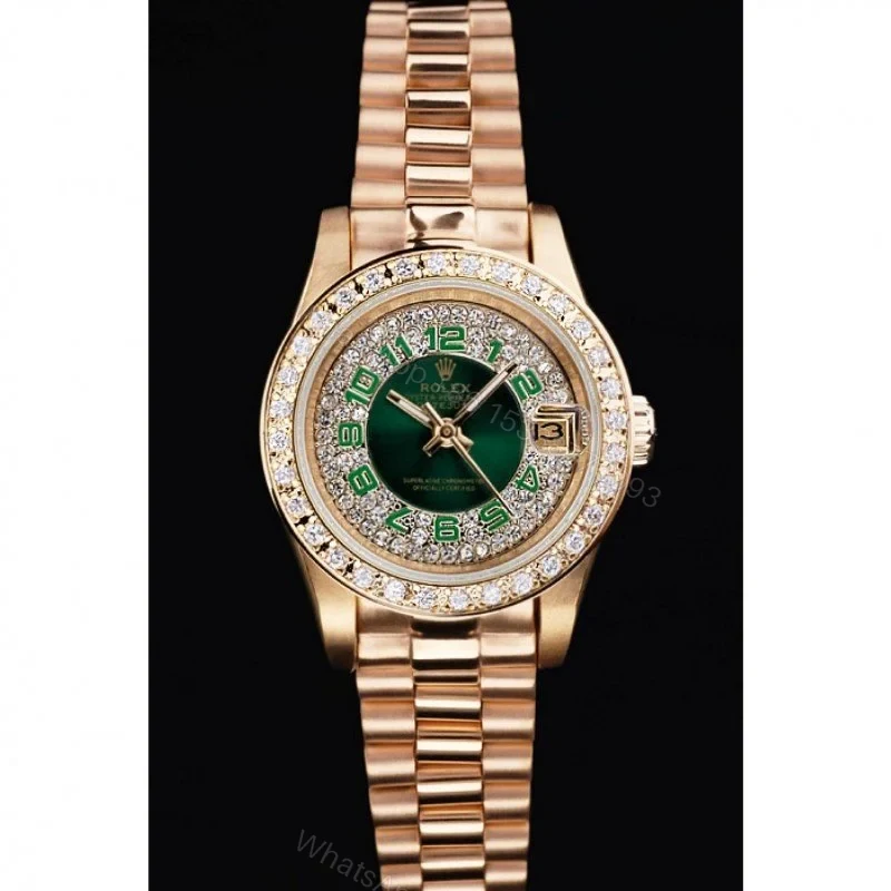 View 2 of Replica Rolex Datejust Green Dial RL39 28 mm