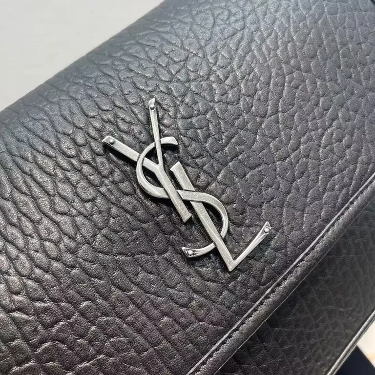 View 3 of Structured Leather Crossbody Bag with Signature Hardware