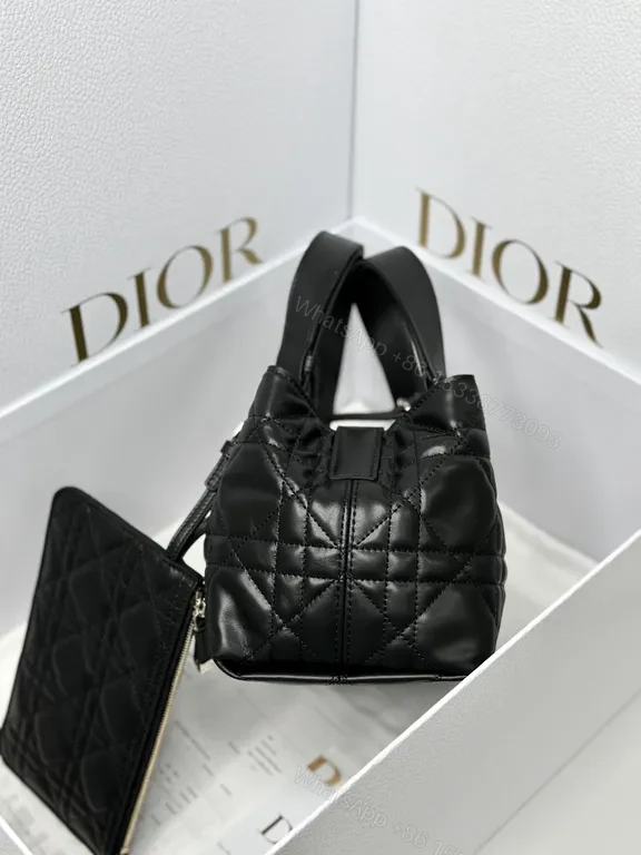 View 9 of Chic Quilted Satchel in Black Leather with Gold Hardware