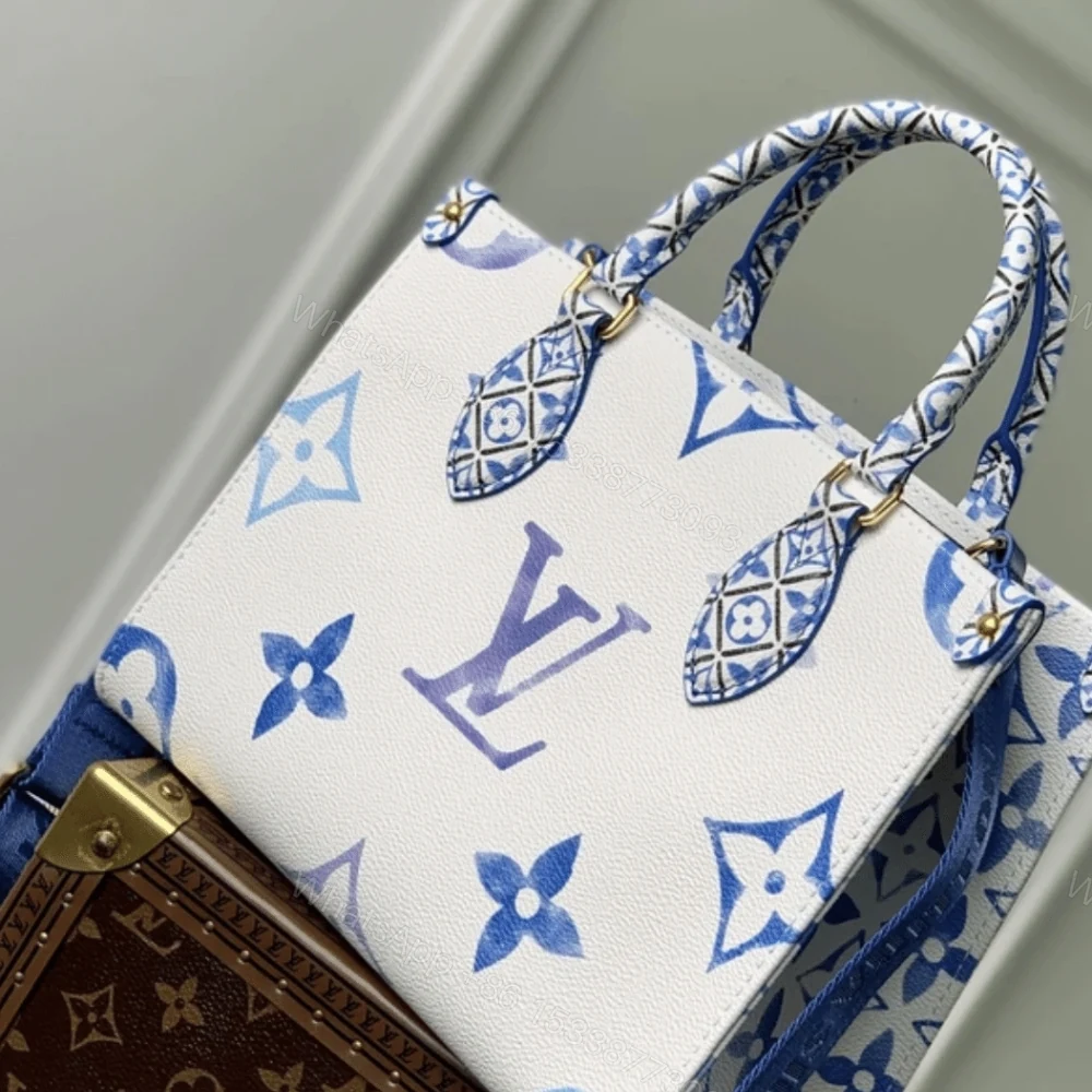View 3 of Louis Vuitton Onthego PM Bag Blue 25Cm