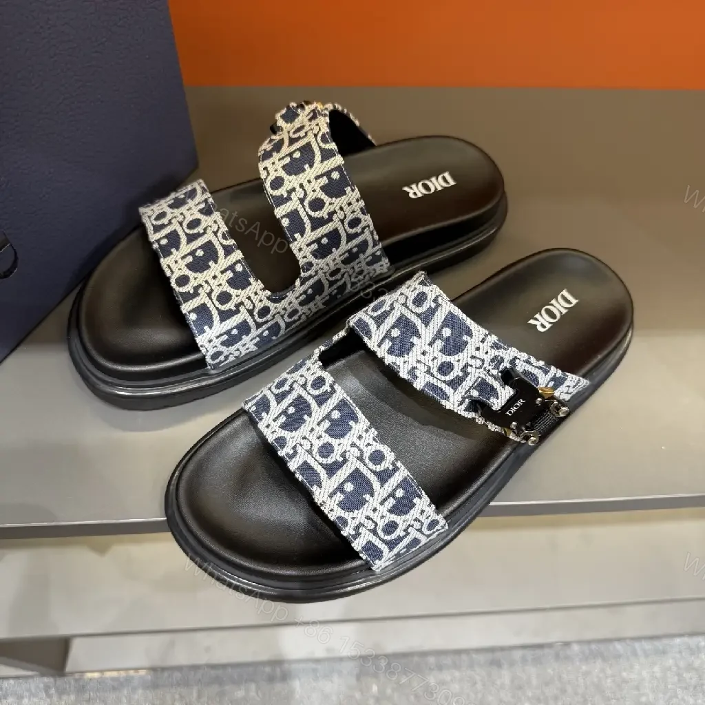 View 2 of Jacquard Slide Sandals: Modern Luxury, Cushioned Comfort