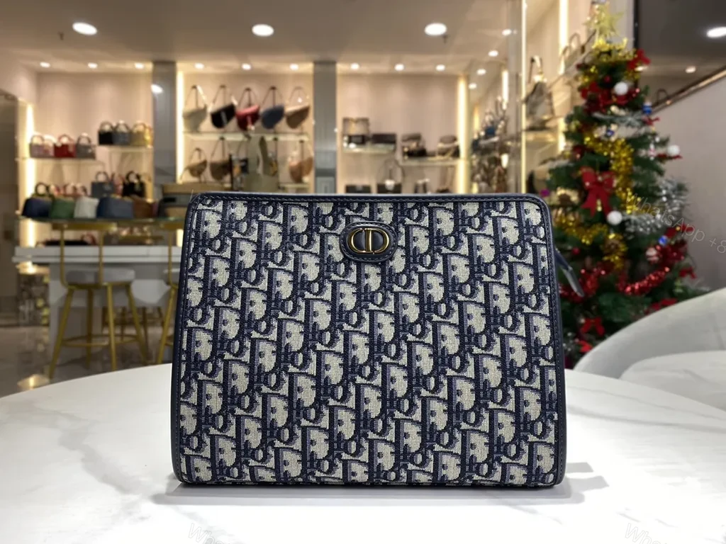 View 3 of Dior-Style Monogram Wallet on Chain: Elegant Everyday Versatility