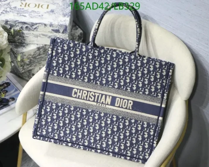 View 20 of Large Replica Dior Book Tote Handbag in Embroidered Canvas HKL478