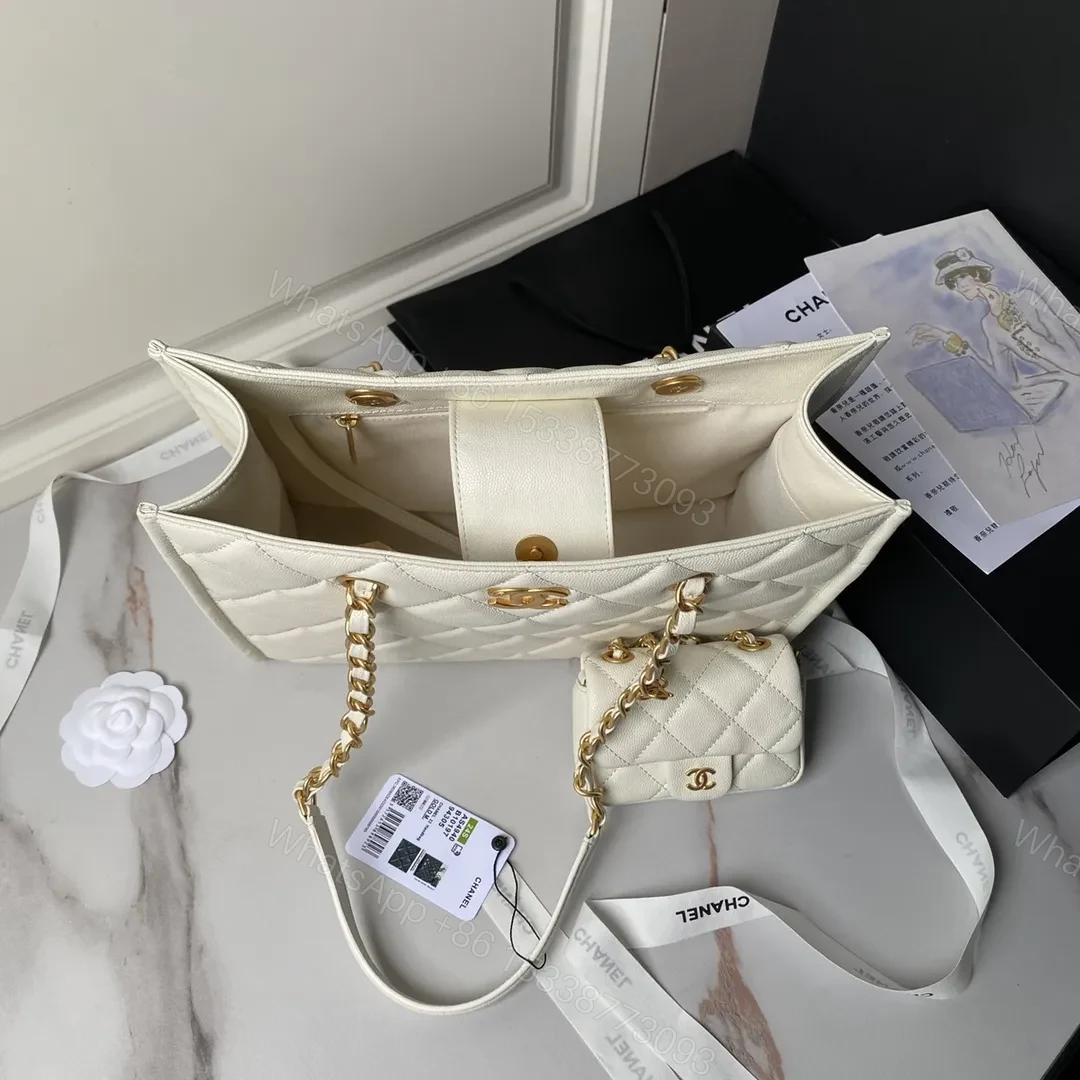 View 3 of Chanel SMALL TOTE White