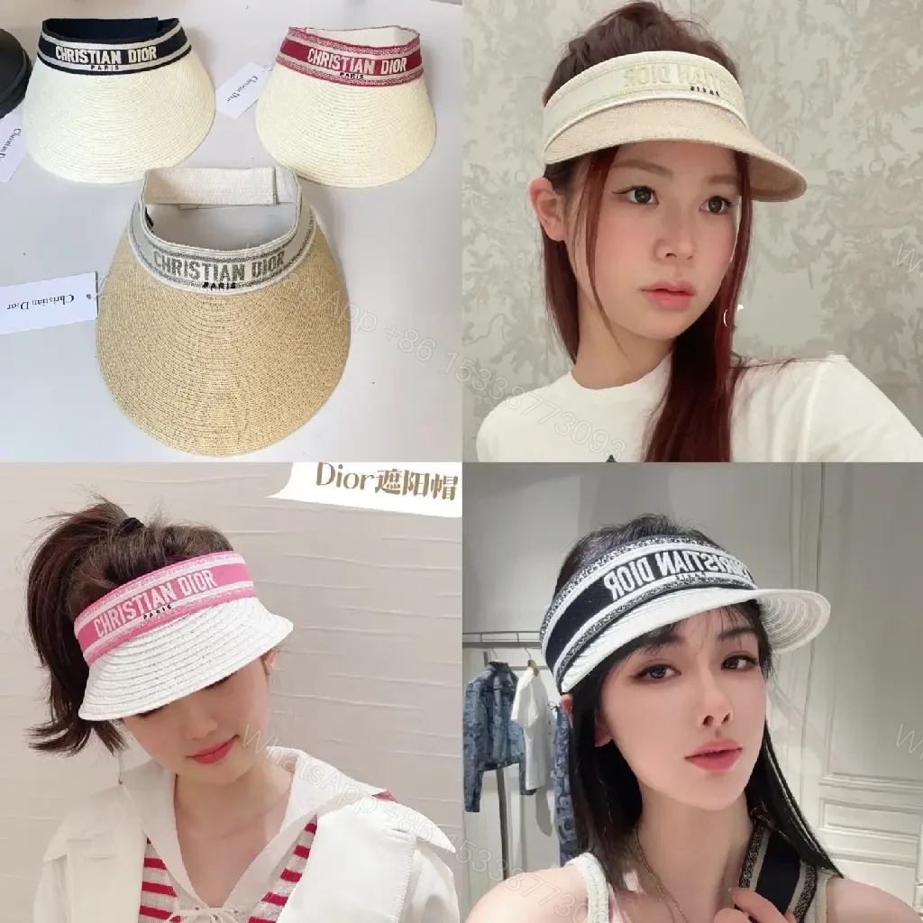 View 6 of Beige Straw Visor + Premium Weave + Chic + Signature Branding + Visor
