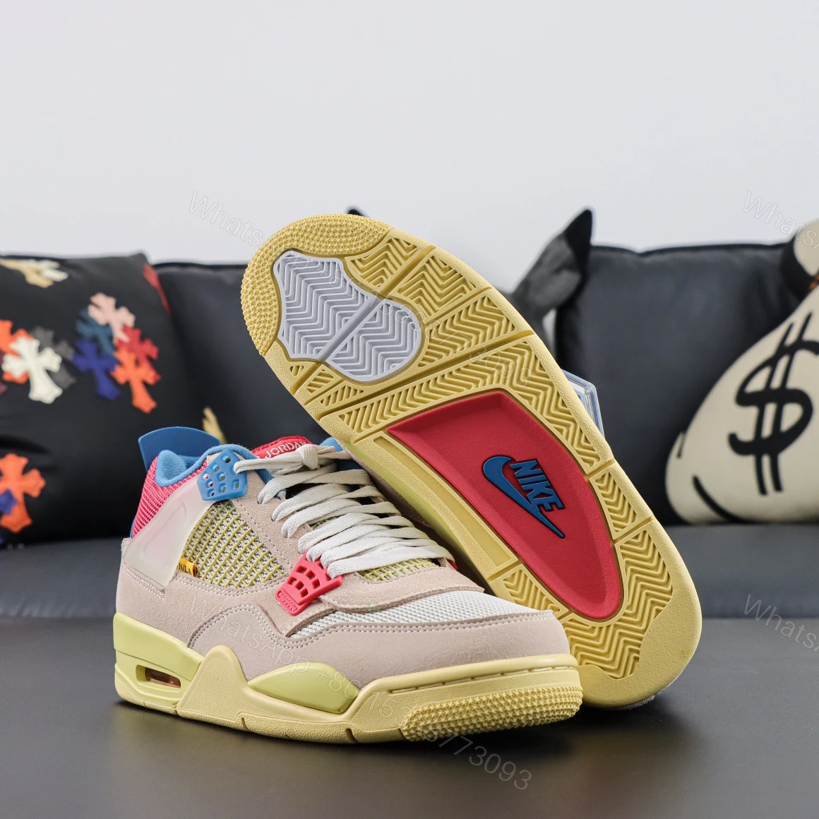 View 3 of Union LA × Air Jordan 4 Retro “Guava Ice” Reps