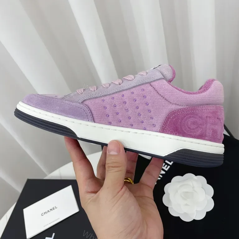 View 8 of Lavender Suede Low-Top Sneakers: Soft Perforated Luxe Everyday Style