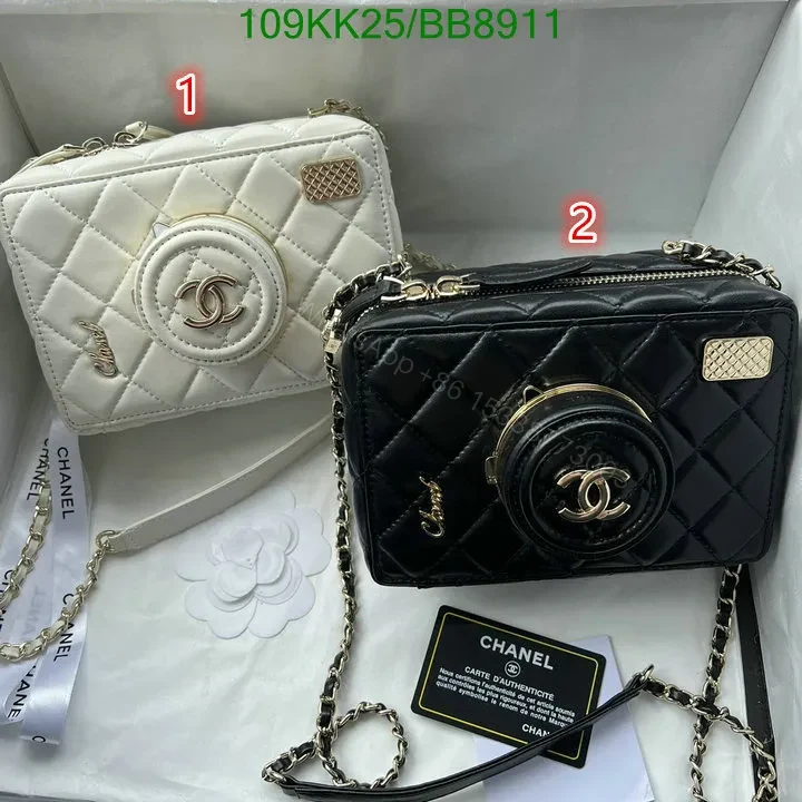 View 2 of Chanel Genuine Leather Crossbody Black Camera Bag BB4829