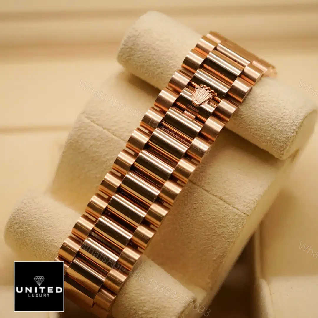 View 10 of Rolex Day-Date 228345RBR Chocolate Dial Diamond Bezel Replica