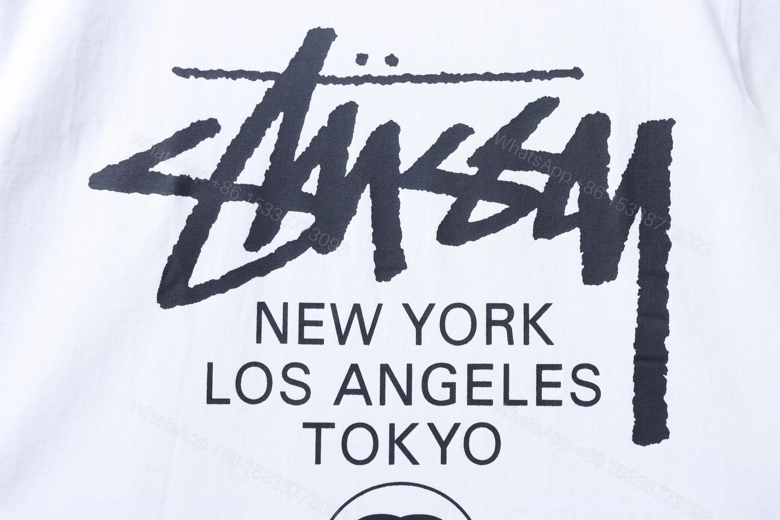 View 4 of Stussy World Tour Collection Printed Short Sleeve Shirt 2 white