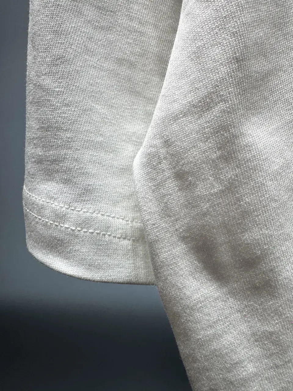 View 2 of Clean White Crewneck Tee – Subtle Fendi Logo Accent