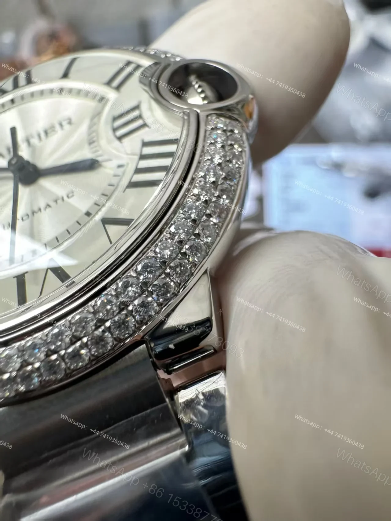 View 8 of Cartier Super Clone Ballon Bleu Diamond bezel 42MM