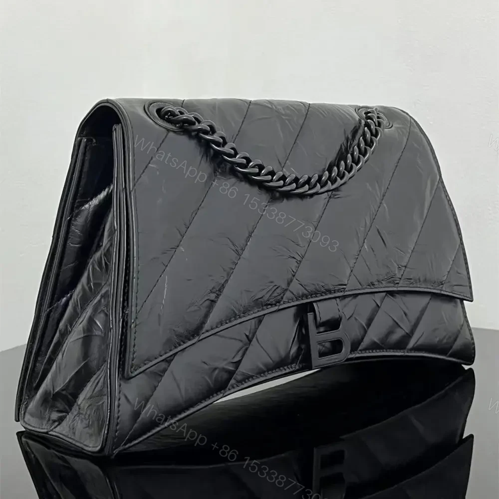 View 5 of 高仿BalenciagaCrush沙漏包油蠟黑S