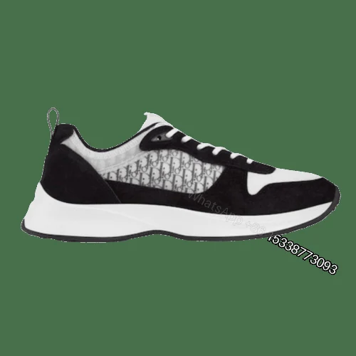 DIOR B25 OBLIQUE BLACK SUEDE RUNNER – CD37 — view 1