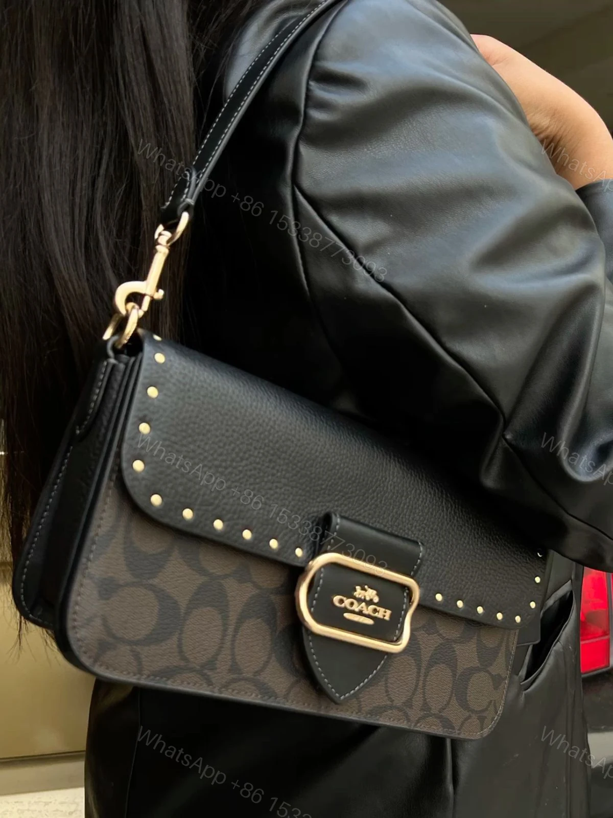 View 5 of Coach Morgan Shoulder Bag First Copy | AAA+ Replica Designer Shoulder Bag