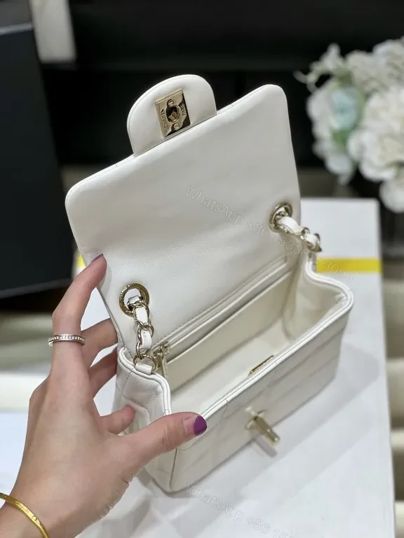 View 5 of Chanel-inspired Quilted Mini Flap Bag with Chain