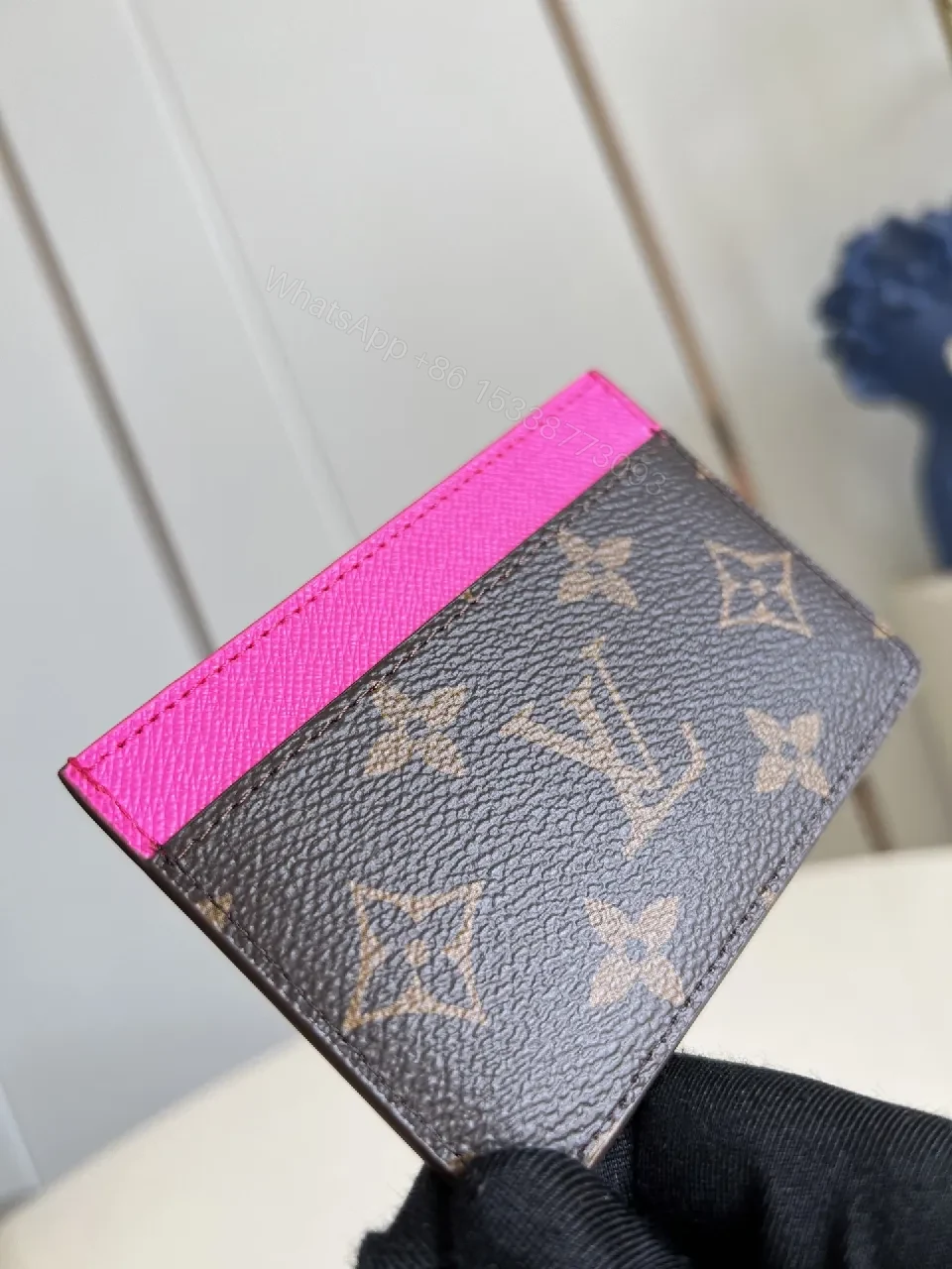 View 3 of Hot Pink Panda Wallet: Coated Canvas Luxe, Bi-fold Organizer