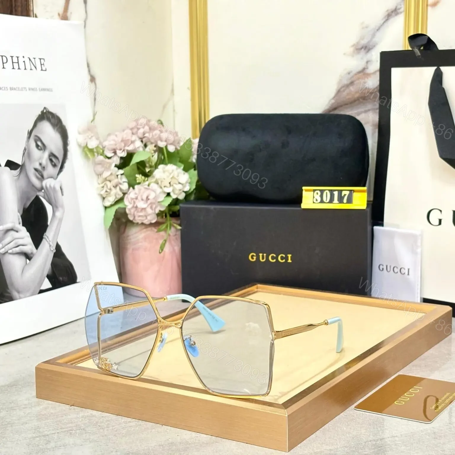 Gucci Women Sunglass Black Frame UV Protected — view 1
