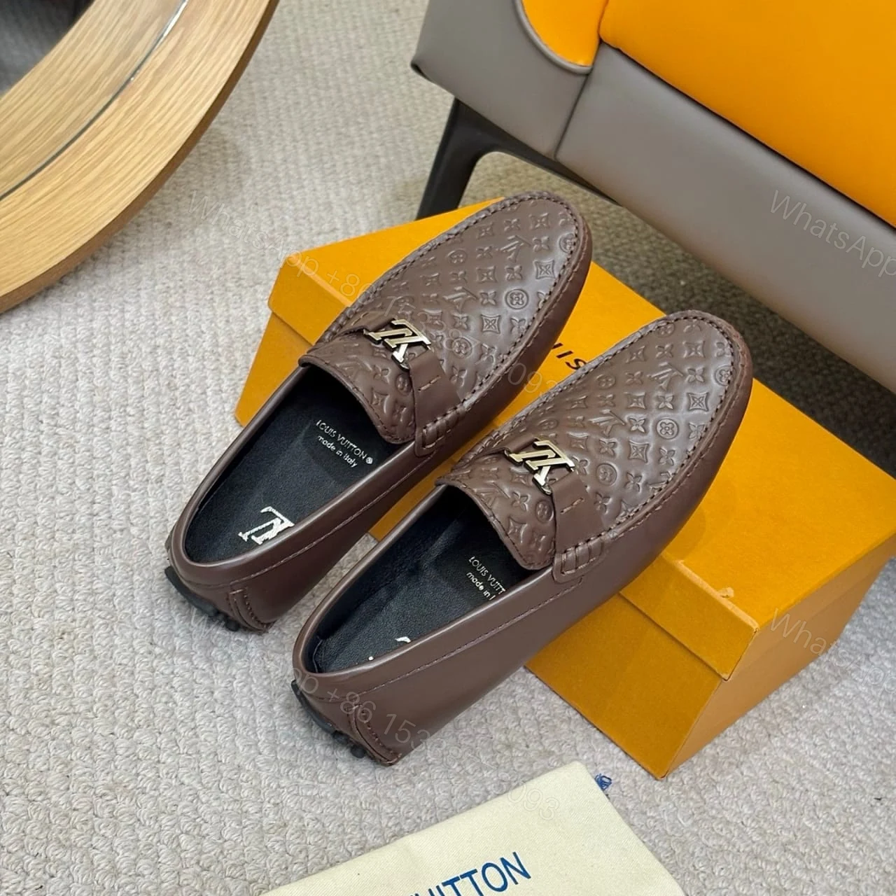 View 2 of Louis Vuitton LV Silverstone Moccasin Brown 1AHRTK