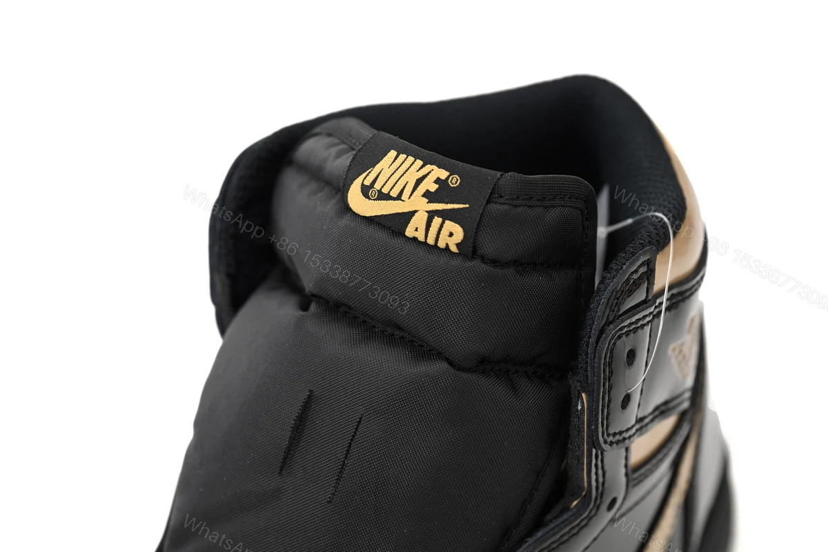 View 4 of Air Jordan 1 High OG Patent Black Metallic Gold 555088-032