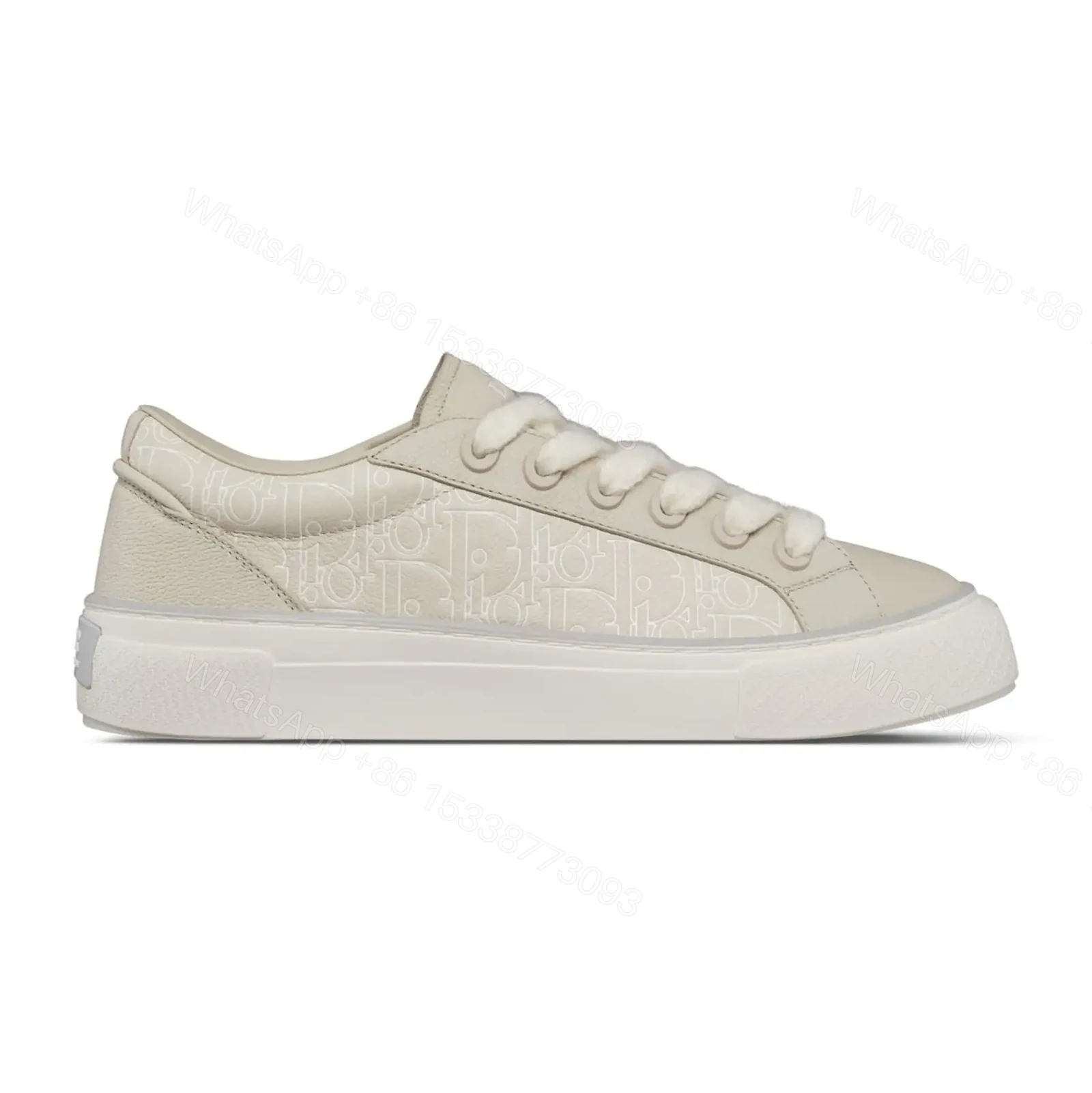DIOR B33 SPIN SNEAKERS BEIGE GRAINED CALFSKIN AND BEIGE GRAVITY OUTLINE LEATHER – CD201 — view 1