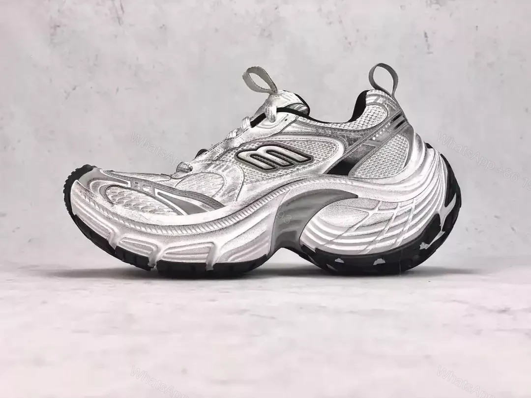 View 3 of BALENCIAGA MEN’S 10XL SNEAKER IN WHITE/BLACK/GRIS – BB273